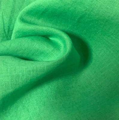 Vải gạc màu xanh lá cây tự nhiên 32S thoải mái Vải gạc cotton 120gsm cho quần áo