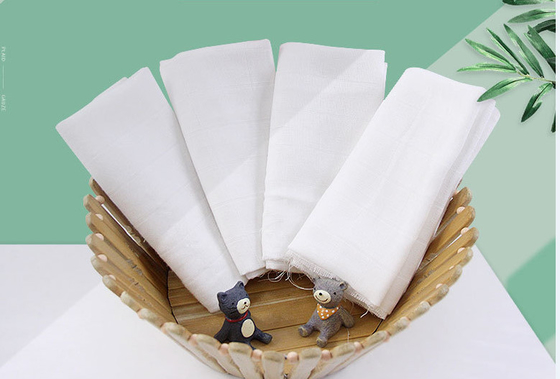 Vải gạc bông tự nhiên 53 inch cho em bé 145gsm Không có chất phát sáng