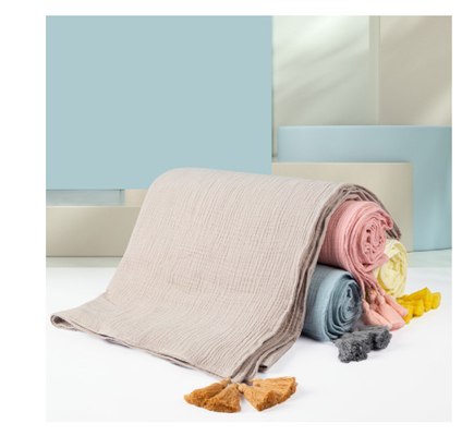 Vải gạc Crepe xanh tự nhiên 180GSM 145X120 Ba lớp