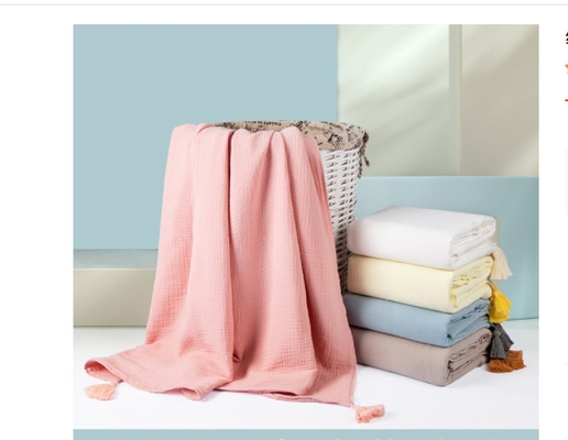 Nhiệt độ không đổi Vải gạc cho bé Crepe giữ ấm 135GSM