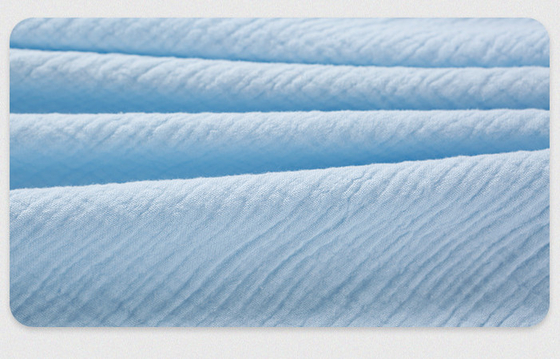 Natural 40S Combed Cotton Crepe Gauze Vải Hai lớp Khăn thấm nước