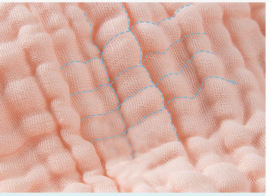 Vải gạc Crinkle an toàn của The Yard Chăn gạc cotton cho bé 175X135 210GSM