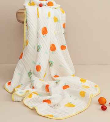 Trẻ em tươi sáng tự nhiên Bông vải gạc cotton 165gsm Chăn quấn cho trẻ sơ sinh