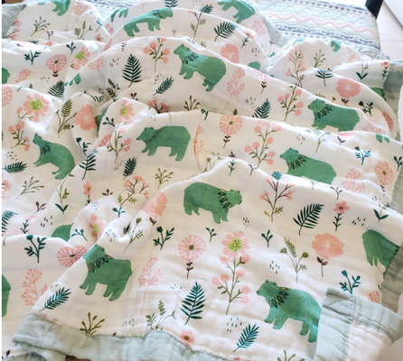 Gạc vải in tùy chỉnh cho bé 180GSM Chống tia cực tím tự nhiên