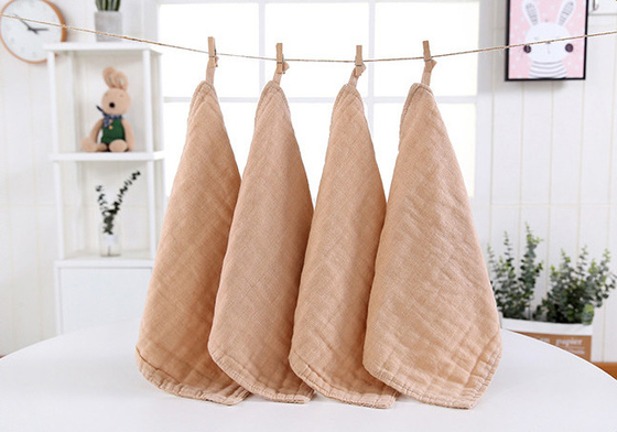 Vải gạc cotton dệt chống tĩnh điện 175X135 Vải gạc màu nâu Tan