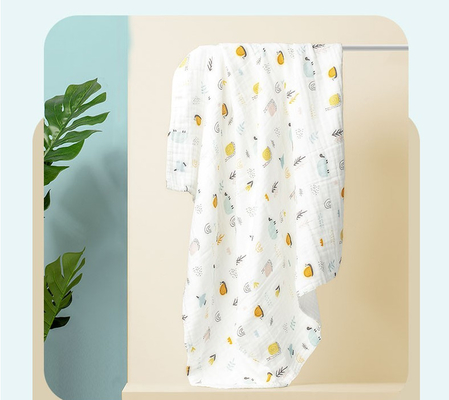 Vải gạc in bốn lớp không xoắn 220GSM Chăn trẻ em Cảm giác mềm mại