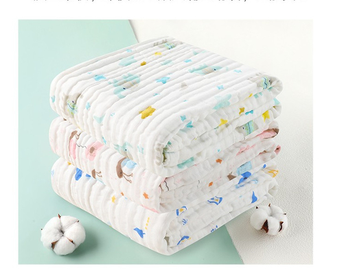 Combed Cotton 40S Floral Gạc vải Chăn 6 lớp Gạc không có hóa chất