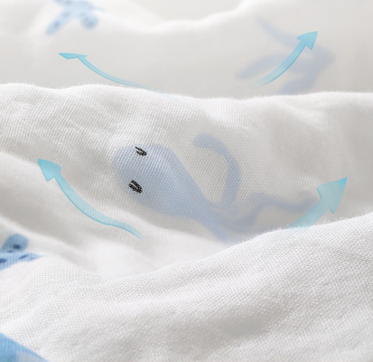 Vải gạc cotton in môi trường 260GSM Gạc vải Burp Sáu lớp