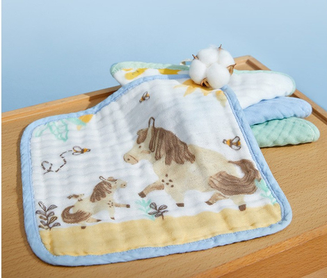 Sáu lớp Gạc vải cotton dệt 40S Khăn tay cho bé