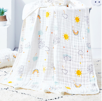 Vải gạc in tự nhiên có độ thấm hút cao Ba lớp Sấy nhanh