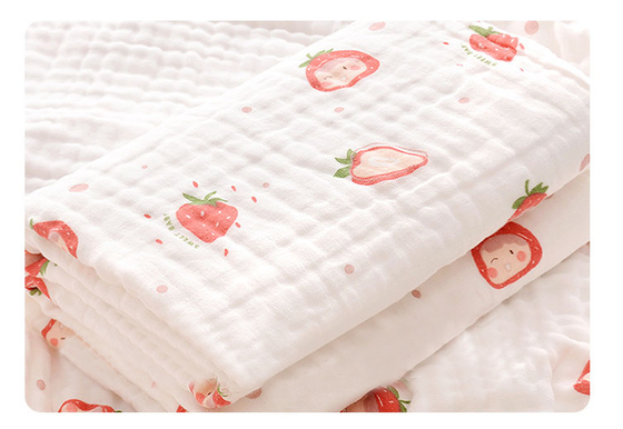 Vải dệt 6 lớp chống tĩnh điện Hình hoa dâu và hoa