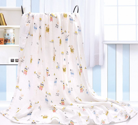 Sợi chải kỹ Màu hồng nhạt Màu xanh Muslin Vải quấn của The Yard 110GSM