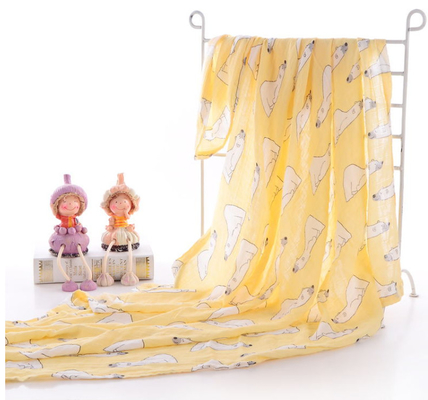 Hoa văn sống động 40S 115GSM Muslin Gạc vải của sân cho quần áo trẻ em
