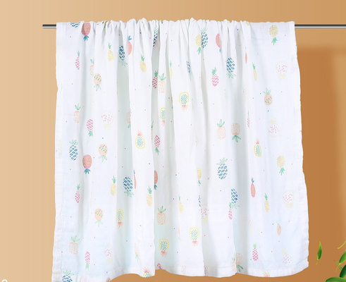 Vải băng gạc đôi được in bằng đồng hồ Meter Swaddle Blanket 120X120