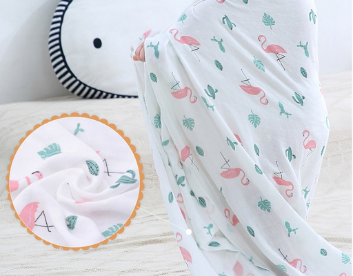 Vải băng gạc đôi được in bằng đồng hồ Meter Swaddle Blanket 120X120