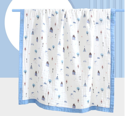 Vải gạc 4 lớp được thiết kế sinh động 210gsm Chất liệu quấn mềm cho bé