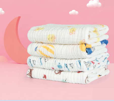 Tốt cho sức khỏe 200gsm Vải gạc cho bé 40S Vải bông tự nhiên chải kỹ