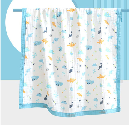 Những con vật đáng yêu In vải 4 lớp Gạc 200gsm Không có chất huỳnh quang
