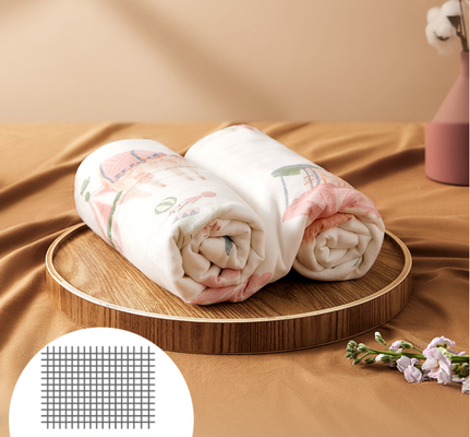Những con vật đáng yêu In vải 4 lớp Gạc 200gsm Không có chất huỳnh quang