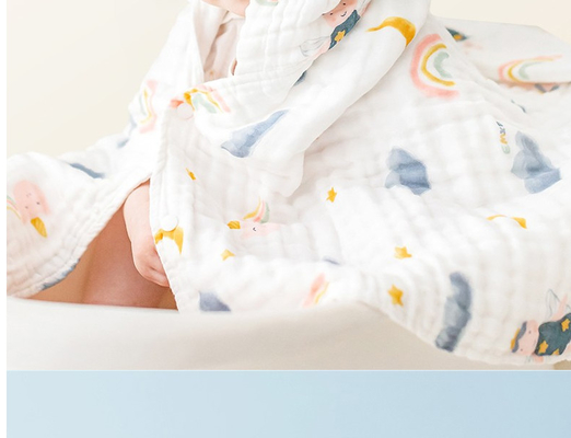 Vải gạc tự nhiên thân thiện với môi trường Chăn gạc trẻ em 100m / cuộn