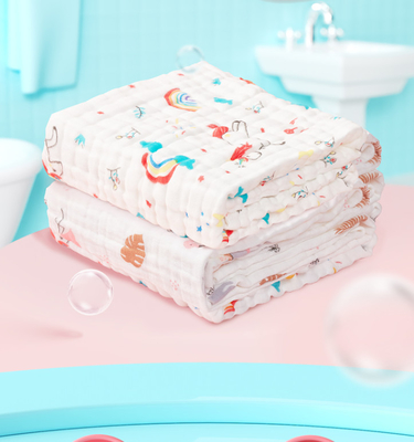 Combed Cotton Multilayer Crinkle Gauze Blanket Soft Gauze Vải