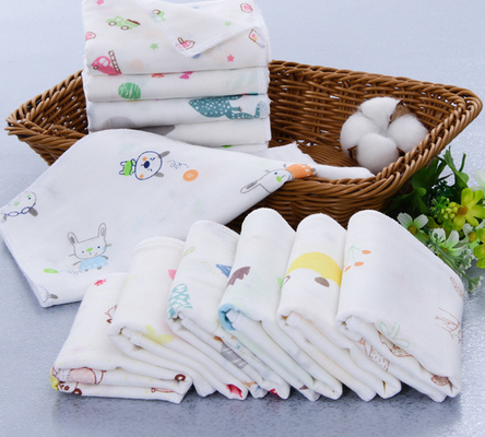 Khăn tay trẻ sơ sinh 60S Double Cotton Gạc Vải Chống Uv 110GSM