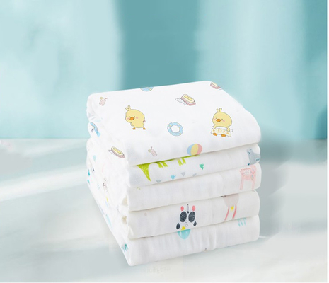 Lớp A Vải gạc cotton nhiều lớp Crepe Khăn thấm nước bọt cho trẻ sơ sinh