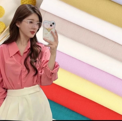 Vải cotton 100 phần trăm cho áo sơ mi dệt thoi Sợi 40S 130GSM A Class