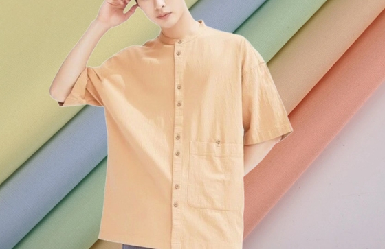 Vải áo sơ mi cotton Tencel giả Quần áo thường 40sX40s 185GSM Độ bền cao nhuộm rắn