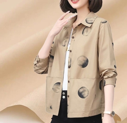 Chiều rộng 57'' Vải cotton thun co giãn Vải 2% Spandex 40sX40s 185GSM Áo khoác Quần Độ bền