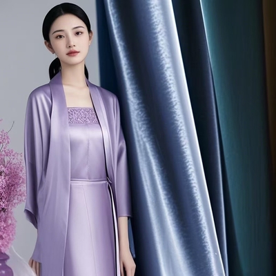 Váy Vải Satin Mùa Hè Nữ Nhẹ Bóng Váy Polyester Mịn