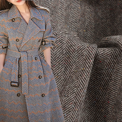 225 GSM Herringbone 50% Len Coat Suit Vải – Sang Trọng Vượt Thời Gian Với Phong Cách Châu Âu Quý Phái