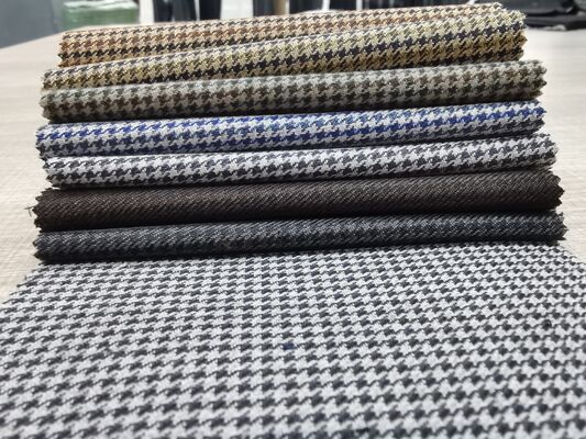 300 GSM Vải trộn len nhẹ với 10% len, 70% polyester và 20% rayon