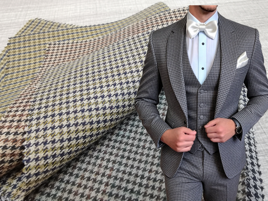 300 GSM Vải trộn len nhẹ với 10% len, 70% polyester và 20% rayon
