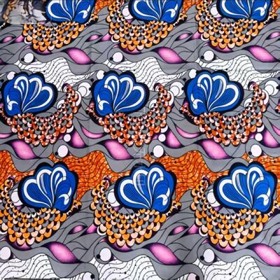 Vải in 100% bông sáp châu Phi cao cấp với màu sắc rực rỡ và chiều rộng 115cm