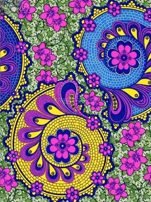 Pagne Wax Africanin 100% Cotton African Wax Print Fabric