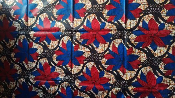 Vải in sáp châu Phi polyester bền màu, chống nhăn cao