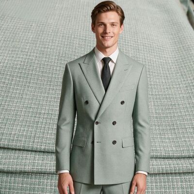 240gm TR Đồ phù hợp với mô hình kiểm tra tinh tế - 85% Polyester 11% Rayon 4% Spandex Đồ đồng bộ