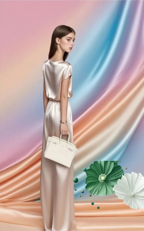 Vòng hai mặt satin giả mạo lụa 97% polyester 3% spandex satin polyester 190gsm áo tối áo phông và khăn trùm
