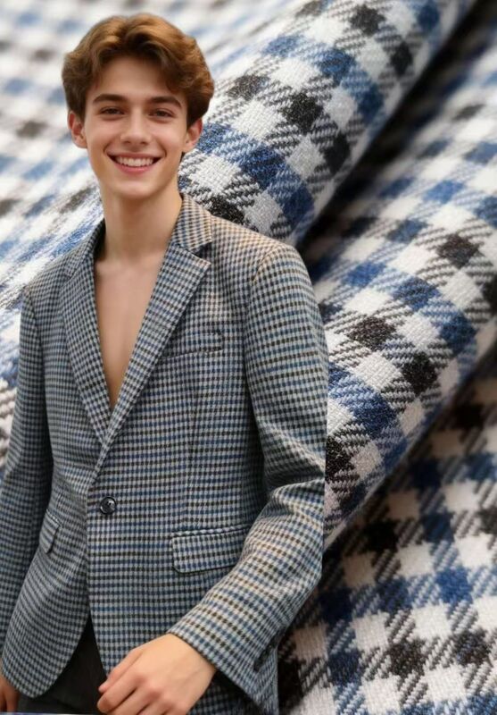 27% Rayon 70% Polyester 3% Spandex Vải 260gsm Kẻ Sọc Chống Nhăn và Bền Bỉ, Kết Cấu Mịn