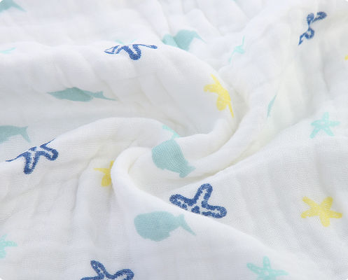 Độ bền Bốn lớp vải bông gạc vải bông gạc Khăn tắm 57 inch